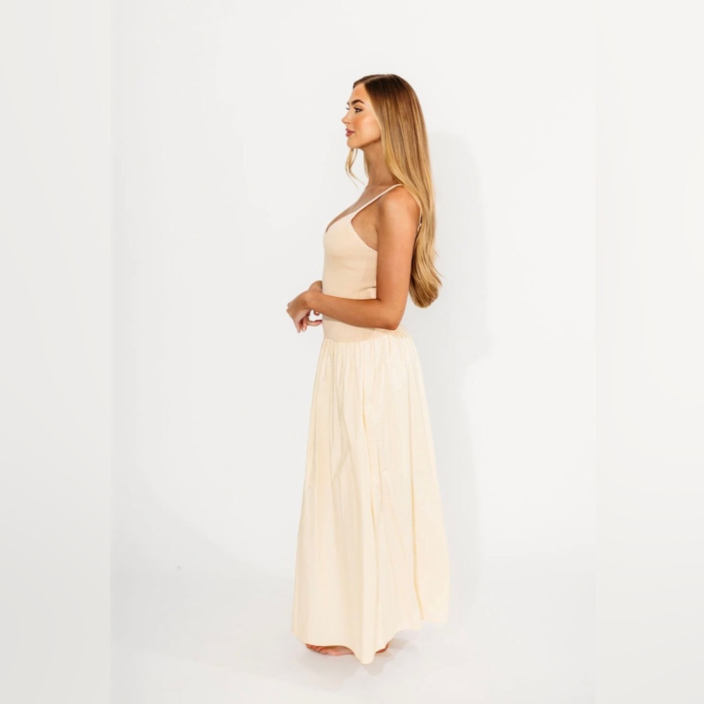 Moon River Cream Sleeveless Dress - Picture 4 of 11